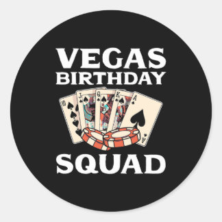 Sticker Rond Poker Lover | Poker Anniversaire Squad