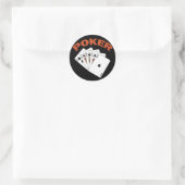 STICKER ROND POKER ROYAL FLUSH (Sac)