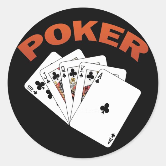 STICKER ROND POKER ROYAL FLUSH (Devant)