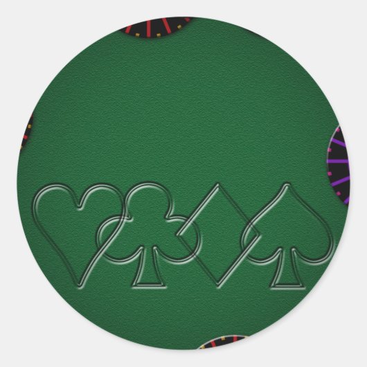 Sticker Rond Poker Table Top (Devant)