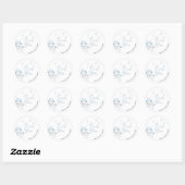Sticker Rond Polar Bear Winter Baby Shower Thank You (Feuille)