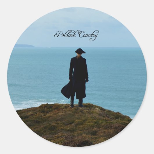 Sticker Rond Poldark Pays Photo Cornwall Angleterre (Devant)