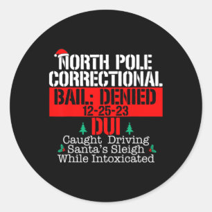 Sticker Rond Pôle Nord Conduite correctionnelle Père Noël Match