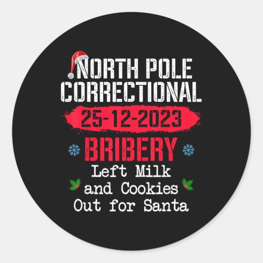 Sticker Rond Pôle Nord Corruption correctionnelle Lait Laissé C (Devant)