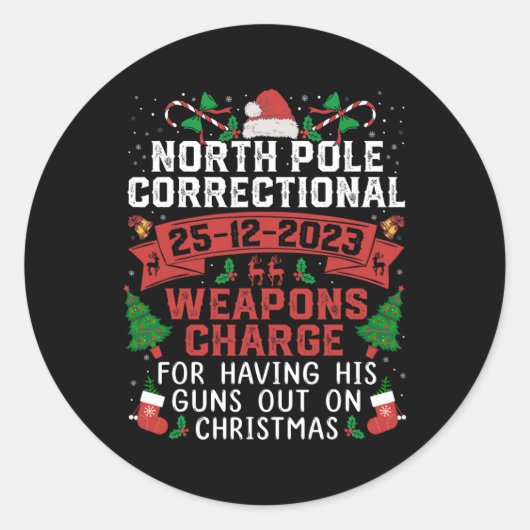 Sticker Rond Pôle Nord Les Armes Correctionnelles Accusent Ses  (Devant)