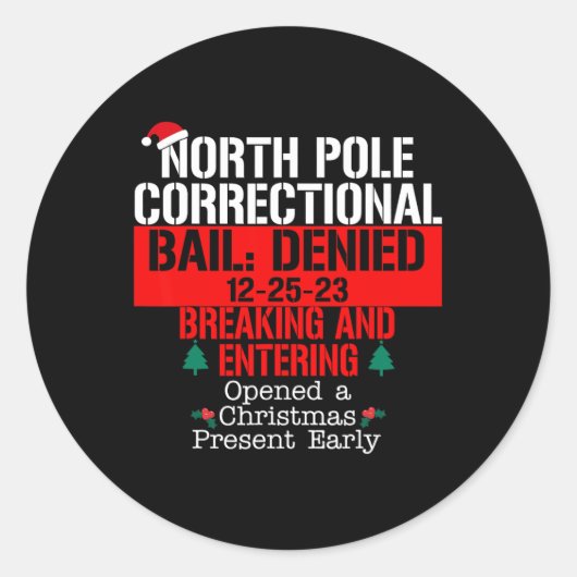 Sticker Rond Pôle Nord Prison refusée Breaking et E (Devant)