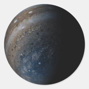 Sticker Rond Pôle sud de Jupiter image de Juno