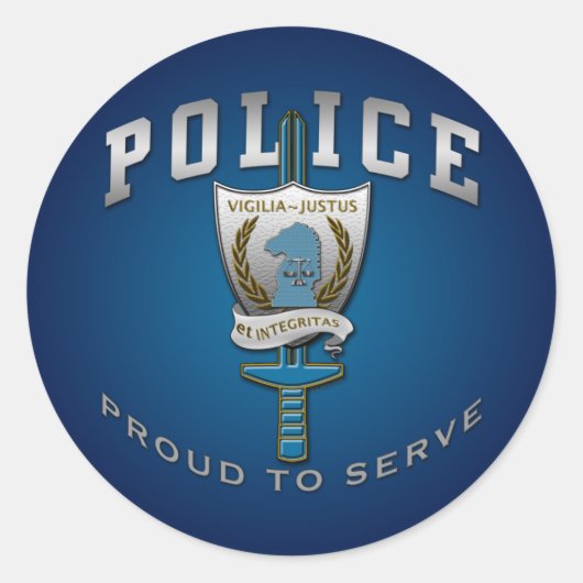 STICKER ROND POLICE (Devant)