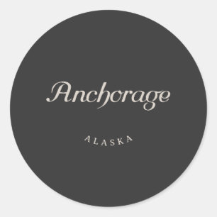 Sticker Rond Police blanche de l'Alaska