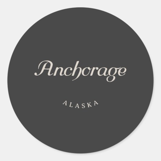 Sticker Rond Police blanche de l'Alaska (Devant)