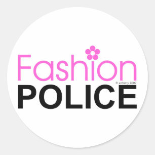 Sticker Rond Police de mode