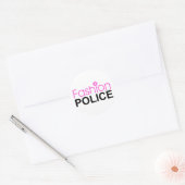 Sticker Rond Police de mode (Enveloppe)