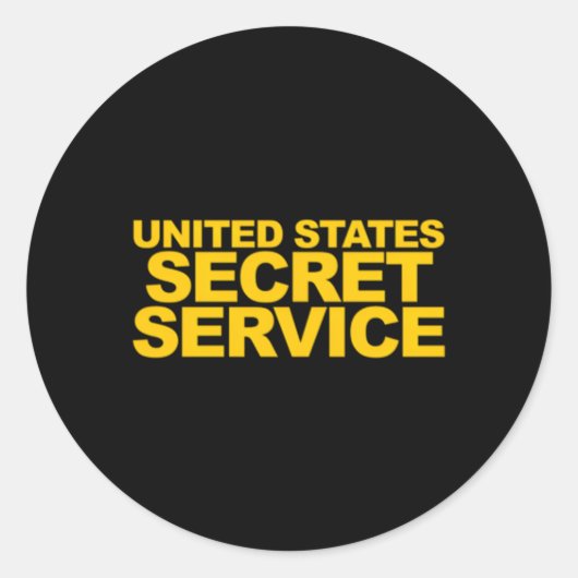 Sticker Rond Police des services secrets américains application (Devant)