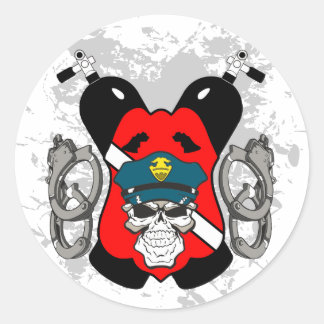 STICKER ROND POLICE DIVER