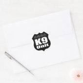 Sticker Rond Police K9 Unit Black Badge Dog (Enveloppe)