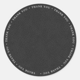 Sticker Rond Police Ligne bleue mince Vintage Drapeau Merci