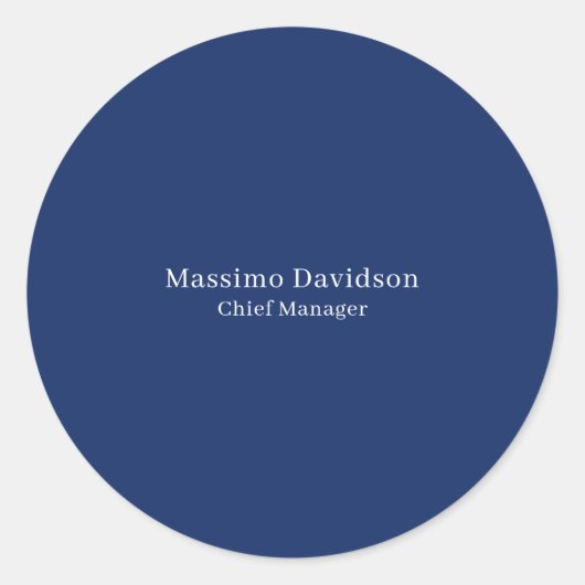 Sticker Rond Police Moderne Minimaliste Simple Serif Fonte (Devant)