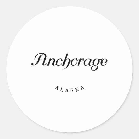 Sticker Rond Police noire de l'Alaska (Devant)