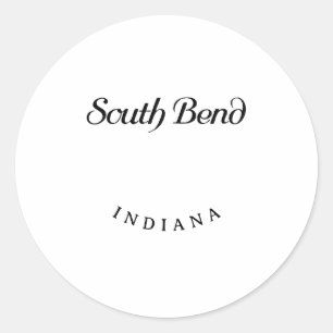Sticker Rond Police noire de South Bend Indiana