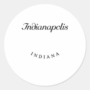Sticker Rond Police noire Indianapolis Indiana