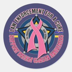 Sticker Rond Police pour un cancer du sein de traitement