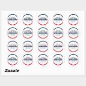 Sticker Rond Political Election Campaign Custom Candidate Name (Feuille)