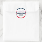 Sticker Rond Political Election Campaign Custom Candidate Name (Sac)