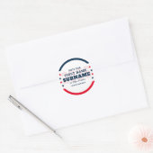 Sticker Rond Political Election Campaign Custom Candidate Name (Enveloppe)