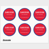 Sticker Rond Political Election Campaign Name Red White Blue (Feuille)