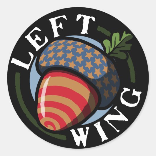 Sticker Rond Politique de gauche (Devant)