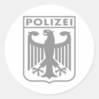 Sticker Rond Polizei