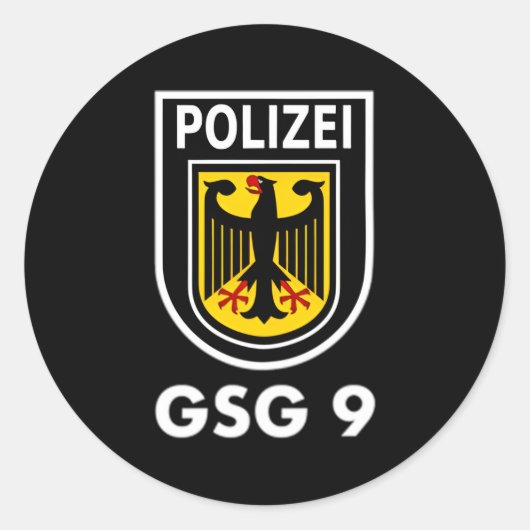 Sticker Rond Polizei Gsg 9 Bundespolizei (Devant)