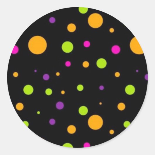 Sticker Rond Polka dot (Devant)