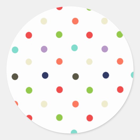 Sticker Rond Polka-dot coloré confetti (Devant)