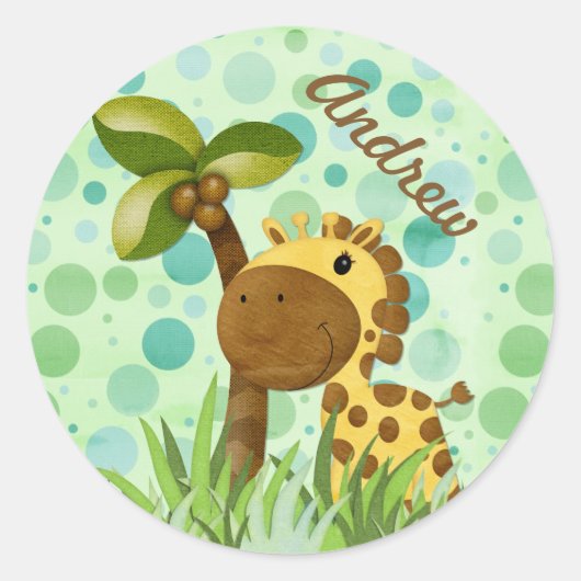 Sticker Rond Polka Dot Giraffe (Devant)