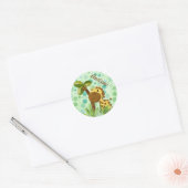 Sticker Rond Polka Dot Giraffe (Enveloppe)