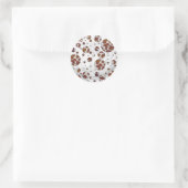 Sticker Rond Polka Dot Vache Brown et blanche (Sac)