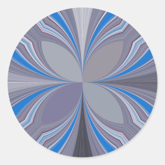 Sticker Rond Polka gris cendré bleu Pointe Texture Art Imprimer (Devant)