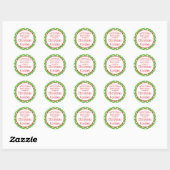 Sticker Rond Polka vert blanc biscuit échange collants cadeau (Feuille)