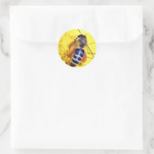 Sticker Rond Pollen Fleurs d'abeilles (Sac)