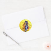 Sticker Rond Pollen Fleurs d'abeilles (Enveloppe)