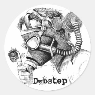 Sticker Rond Pollution, DubStep