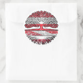 Sticker Rond Polnisch Österreichisch Österreich Baum (Sac)