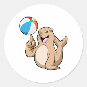 Sticker Rond Polo d'eau de phoque