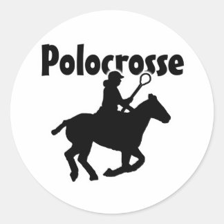 Sticker Rond Polocrosse (silhouette)