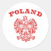 Sticker Rond Pologne (Devant)