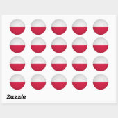 Sticker Rond Pologne (Feuille)