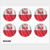 STICKER ROND POLOGNE (Feuille)