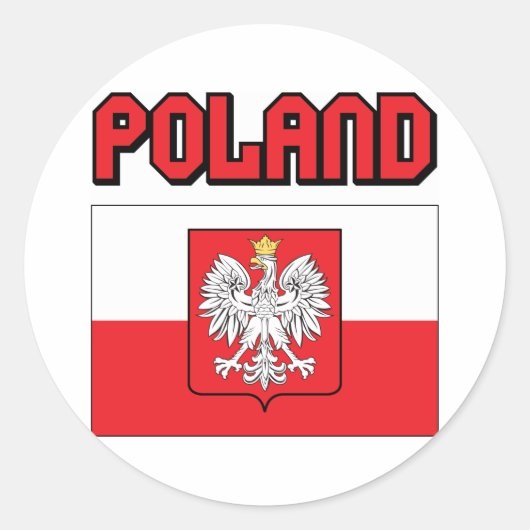 Sticker Rond Pologne (Devant)