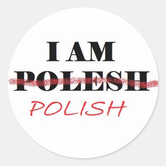 Sticker Rond Polonais 1 (Devant)